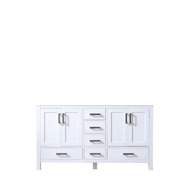 Lexora Jacques 60" White Vanity Cabinet Only LJ342260DA00000