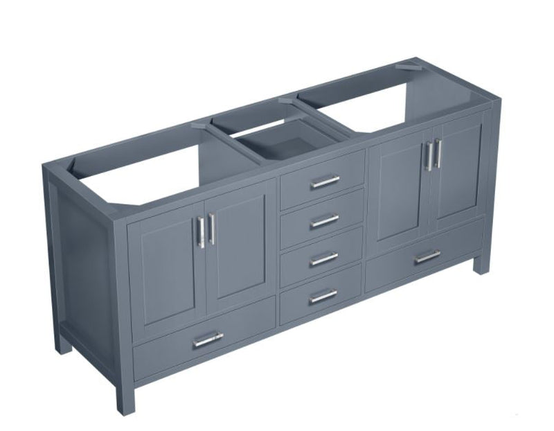 Lexora Jacques 72" Dark Grey Vanity Cabinet Only LJ342272DB00000