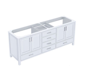 Lexora Jacques 80" White Vanity Cabinet Only LJ342280DA00000