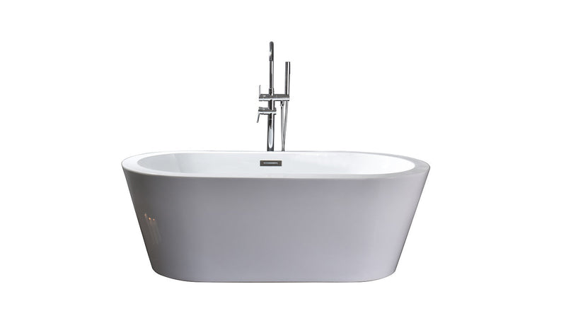 Lexora Lure 67" Free Standing Acrylic Bathtub w/ Chrome Drain LD900467A1C0000