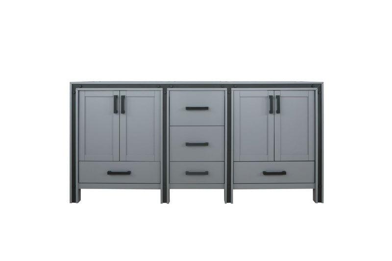 Lexora Ziva 72" Dark Grey Vanity Cabinet Only LZV352272SB00000