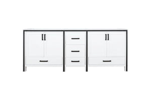 Lexora Ziva 80" White Vanity Cabinet Only LZV352280SA00000