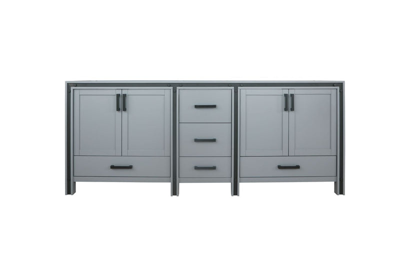 Lexora Ziva 84" Dark Grey Vanity Cabinet Only LZV352284SB00000