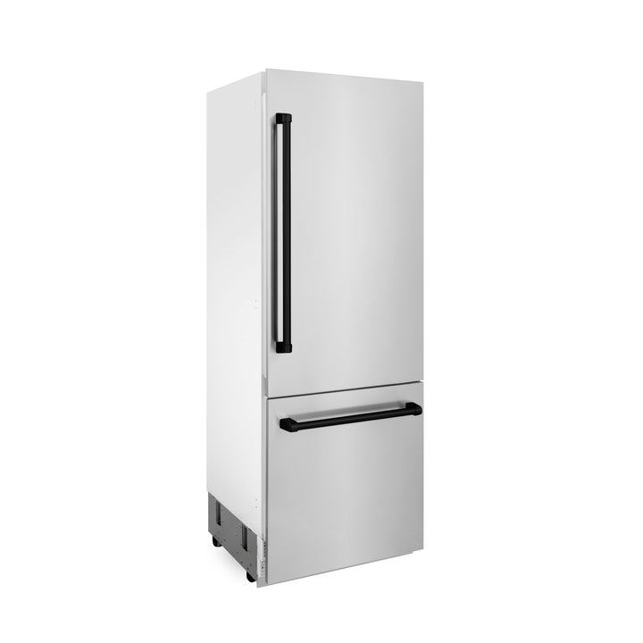 ZLINE 30" Autograph Edition 16.1 cu. ft. Built-in 2-Door Bottom Freezer Refrigerator with Internal Water and Ice Dispenser in Stainless Steel (RBIVZ-304-30)