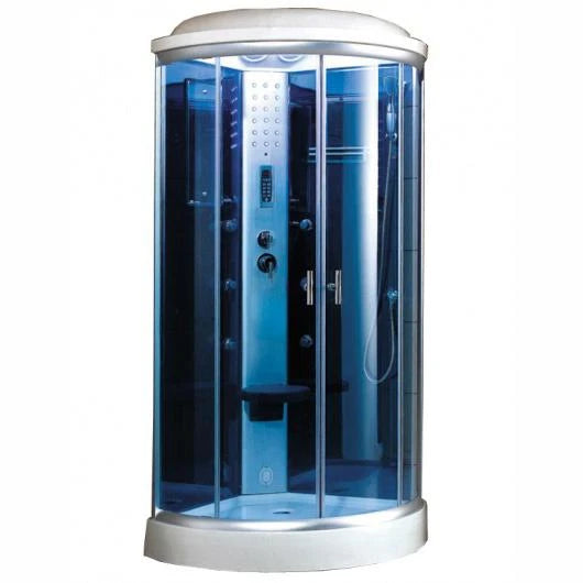 Mesa 9090K Steam Shower 36"L x 36"W x 85"H - Blue Glass - PrimeFair