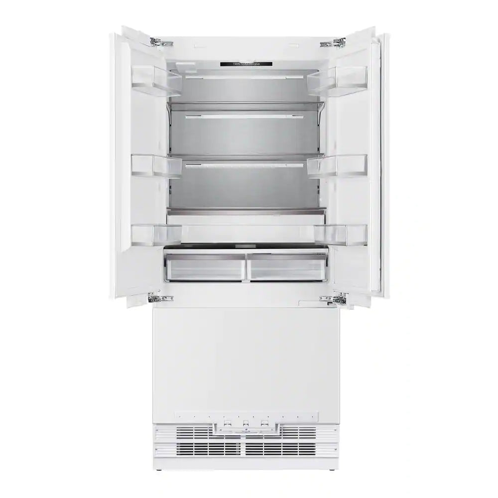Kucht 4-Piece Appliance Package - 30-Inch Gas Range, 36-Inch Panel Ready Refrigerator, Under Cabinet Hood, & Panel Ready Dishwasher