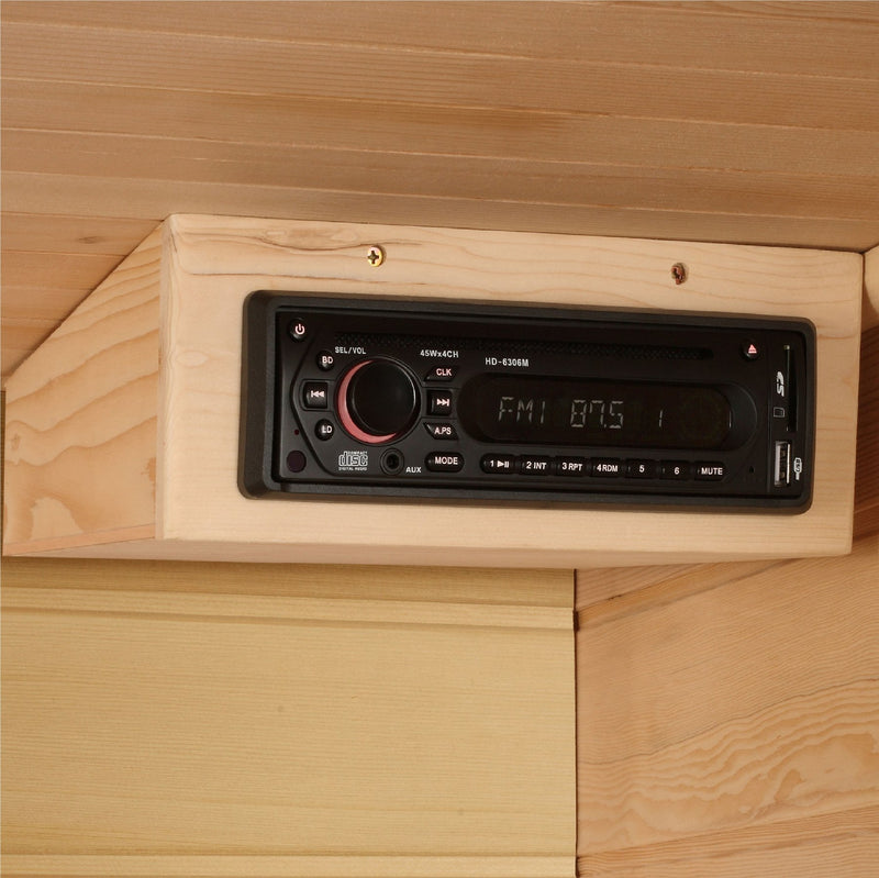 Premium Dynamic Infrared Maxxus 2 - Person Indoor FAR Infrared Sauna in Hemlock Bluetooth Compatible - MX-K206-01