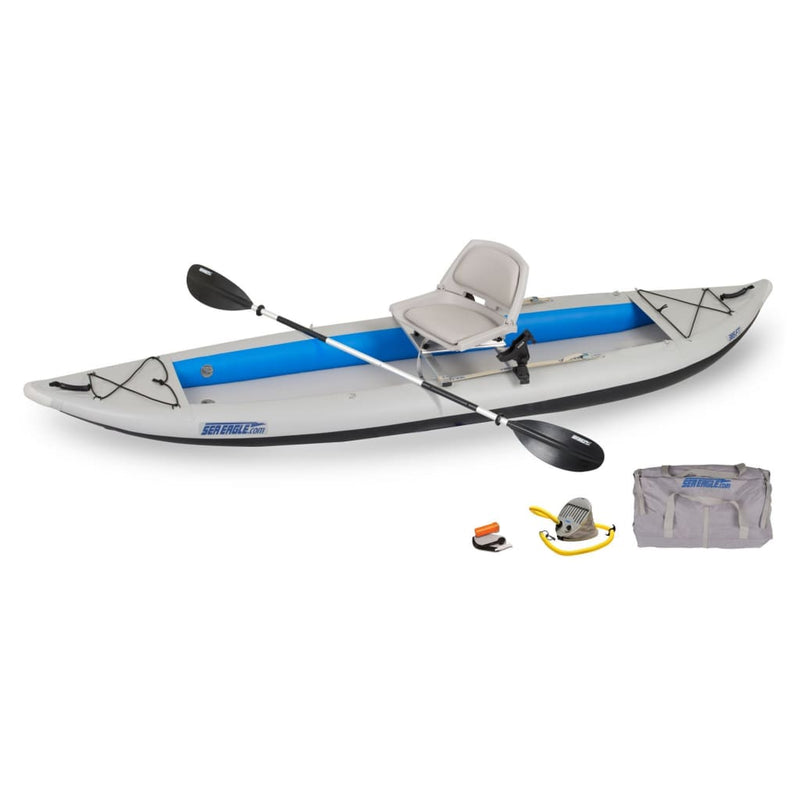 Sea Eagle 385ft FastTrack Inflatable Kayak Swivel Seat Fishing Rig Package - 385FTK_FR - PrimeFair