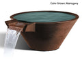 Slick Rock Concrete 29” Cascade Conical Bowl + Copper Spillway