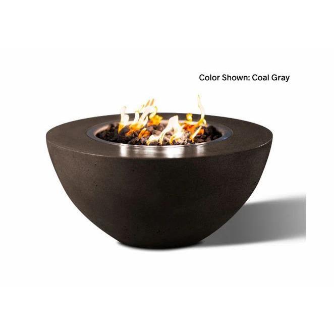 Slick Rock Concrete 34" Oasis Round Fire Bowl with Electronic Ignition