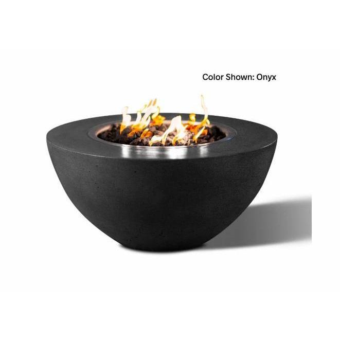 Slick Rock Concrete 34" Oasis Round Fire Bowl with Electronic Ignition