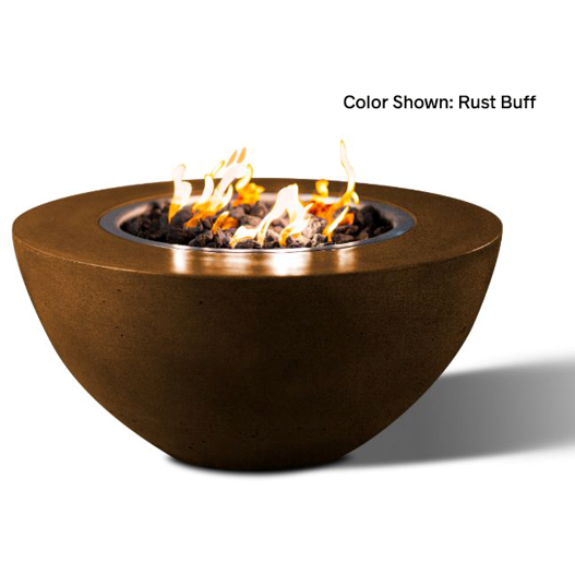Slick Rock Concrete 34" Oasis Round Fire Bowl with Electronic Ignition