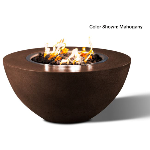 Slick Rock Concrete 34" Oasis Round Fire Bowl with Electronic Ignition