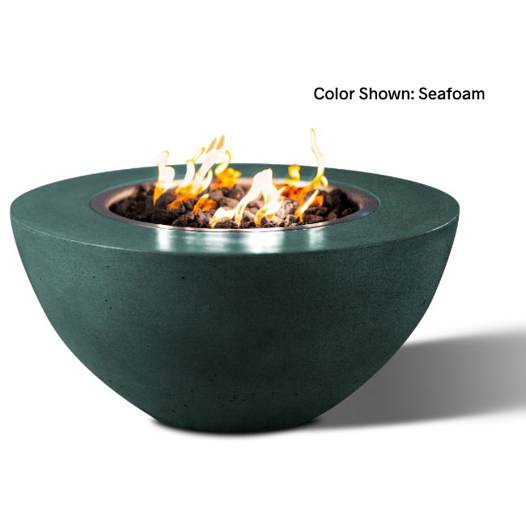 Slick Rock Concrete 34" Oasis Round Fire Bowl with Match Ignition