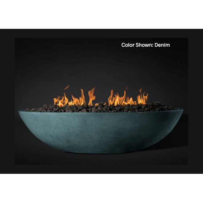 Slick Rock Concrete 60" Oasis Oval Fire Bowl with Electronic Ignition