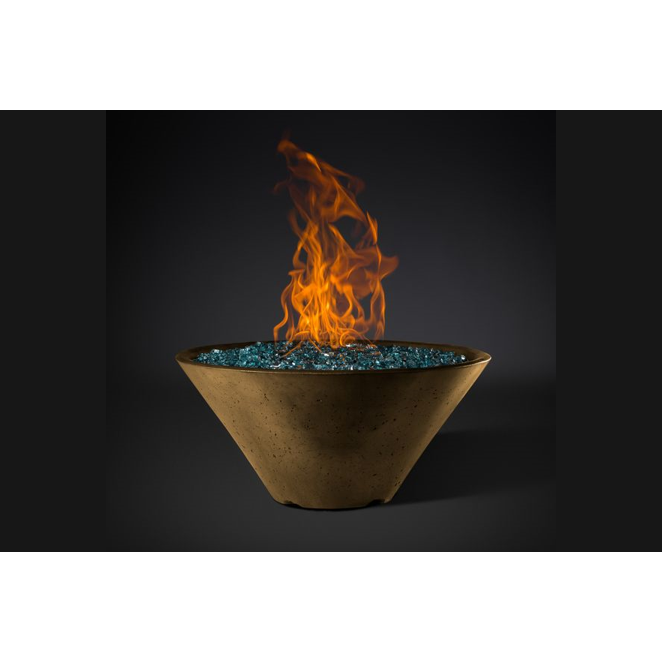 Slick Rock Concrete Ridgeline Conical Fire Bowl with Electronic Ignition