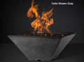 Slick Rock Concrete Ridgeline Square Fire Bowl with Electronic Ignition - KRL22SEING - PrimeFair