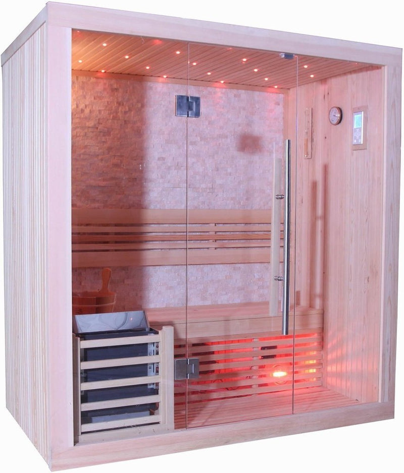 Sunray 3 Person Westlake 300LX Luxury Traditional Steam Sauna - PrimeFair