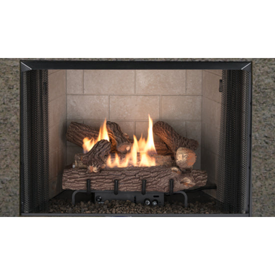 Superior Fireplaces Tall Opening Firebox, Clean Face, White Stacked Brick Liner - VRT2536-42