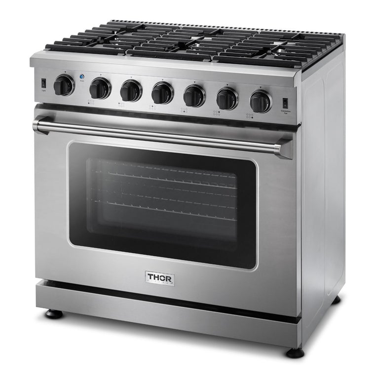 Thor Kitchen 36 in. 6.0 Cu. Ft Professional Gas Range in Stainless Steel 
