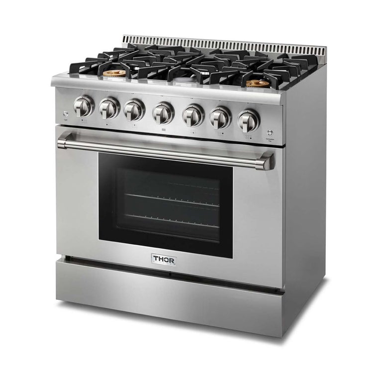 Thor Kitchen 36 in. Professional Gas Range in Stainless Steel 