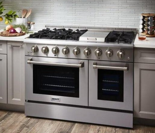 Thor Kitchen 48 in. Duel Fuel Kitchen Gas Range Cooking Stove Freestanding - LRG4807U