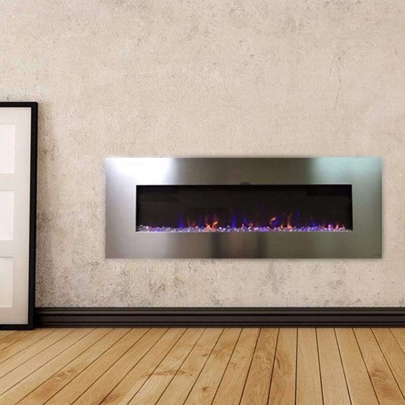 Touchstone Home Products AudioFlare Stainless 50 inch Recessed Electric Fireplace - 80024 - PrimeFair