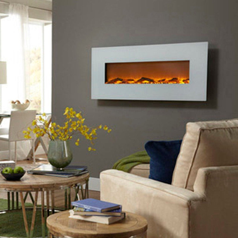 Touchstone Home Products Ivory 50 inch Wall Mounted Electric Fireplace - 80002 - PrimeFair
