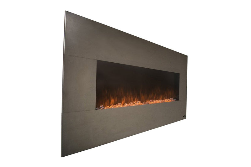 Touchstone Home Products Onyx Stainless 50 inch Wall Mounted Electric Fireplace - 80026 - PrimeFair