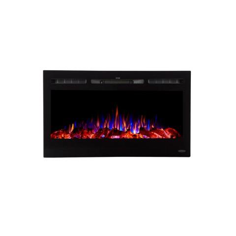 Touchstone Home Products Sideline 36 inch Recessed Electric Fireplace - 80014 - PrimeFair