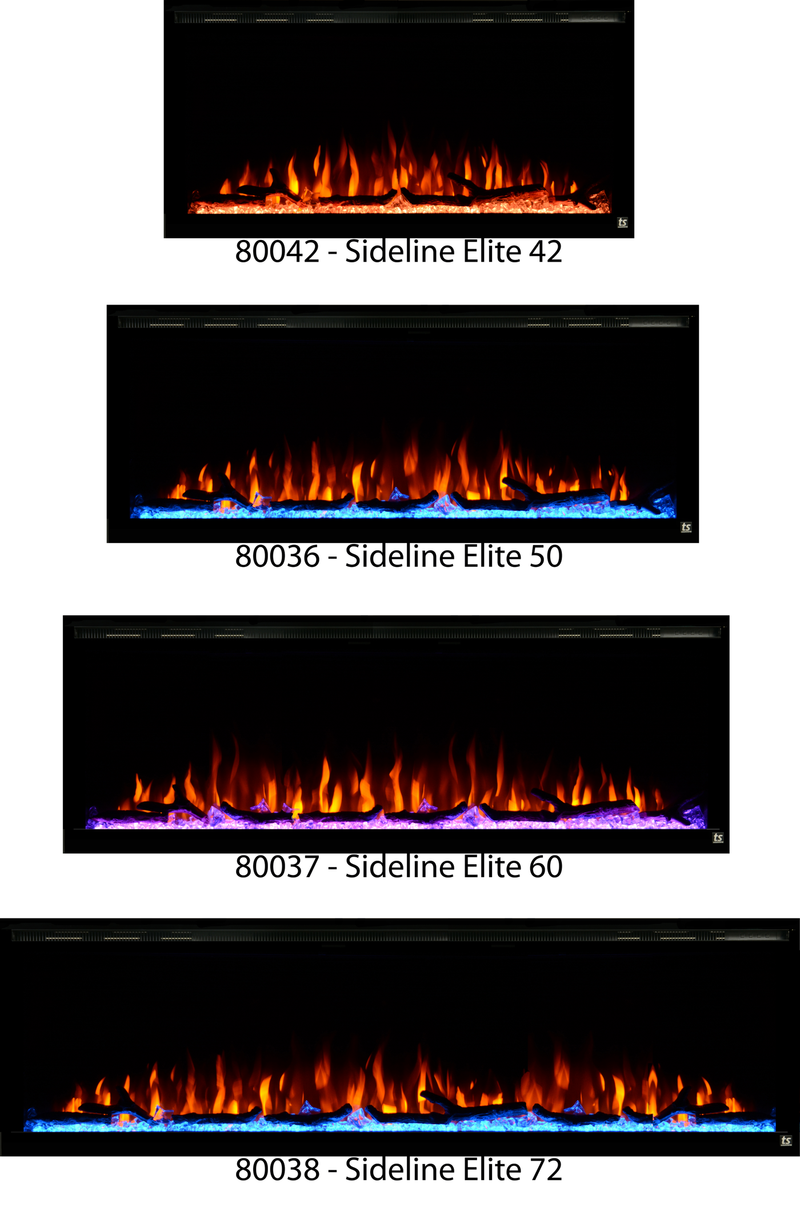 Touchstone Home Products Sideline Elite 100 inch Recessed Electric Fireplace - 80044 - PrimeFair