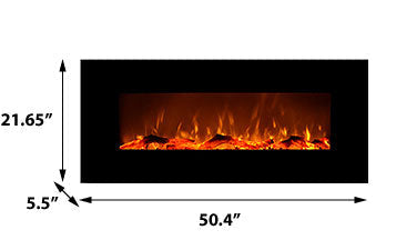 Touchstone Onyx Built In Wall Mounted Electric Fireplace Heater Insert 80001 - PrimeFair