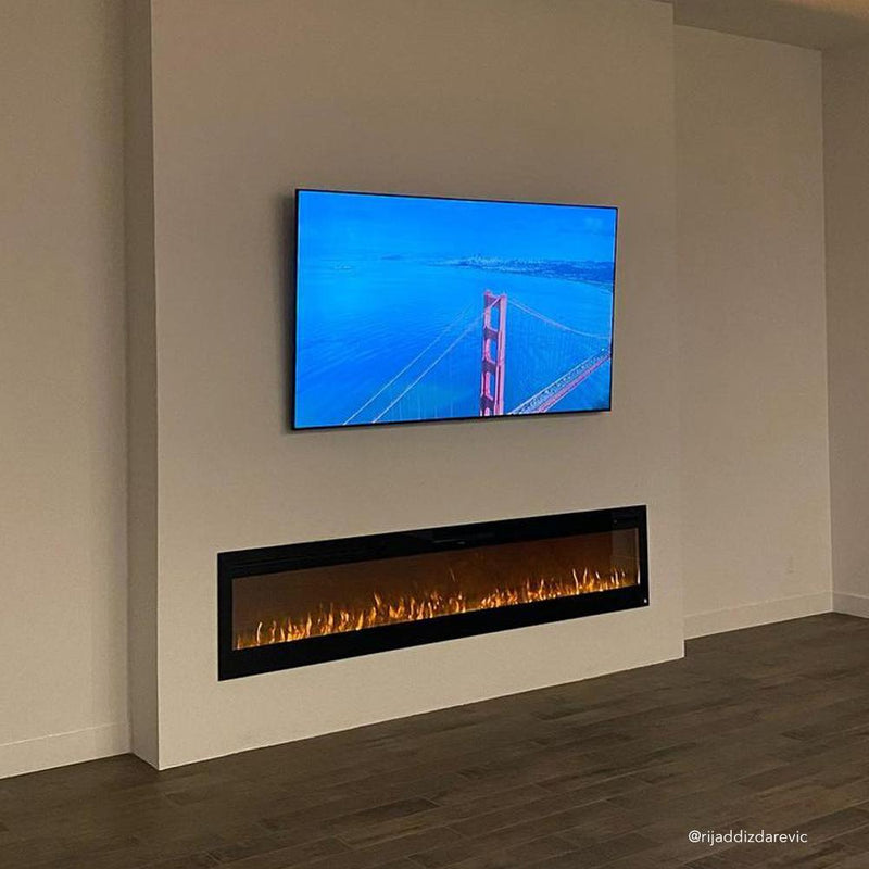 Touchstone Sideline Recessed Built In Wall Insert Electric Fireplace Heater 80032 - PrimeFair