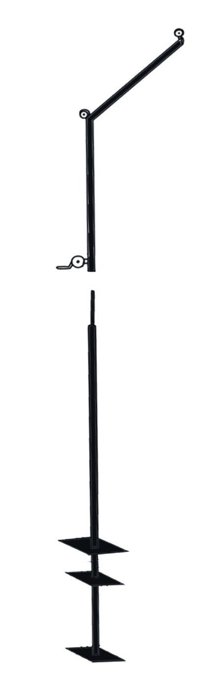 Trigon Sports Cantilever Batting Cage Pole with Winch & Ground Sleeve BCFRM - PrimeFair
