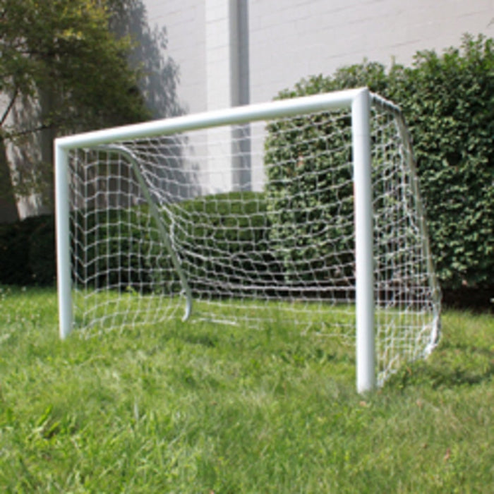 Trigon Sports Soccer Goal 4.5 x 9 ft. Portable & Round Powder Coated White with Net SG3459W