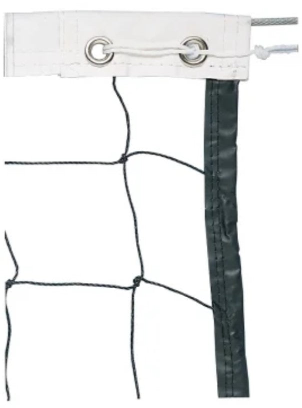 Trigon Sports Vinyl Volleyball Net with Steel Cable Top & Nylon Roped Bottom VBNETC