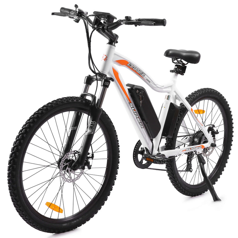 UL Certified-Ecotric Leopard Electric Mountain Bike-White
