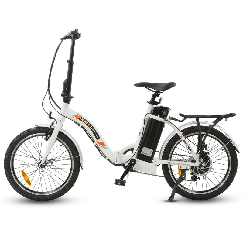 UL Certified-Ecotric Starfish 20inch portable and folding electric bike - White