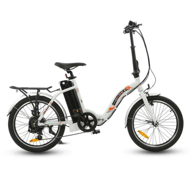UL Certified-Ecotric Starfish 20inch portable and folding electric bike - White