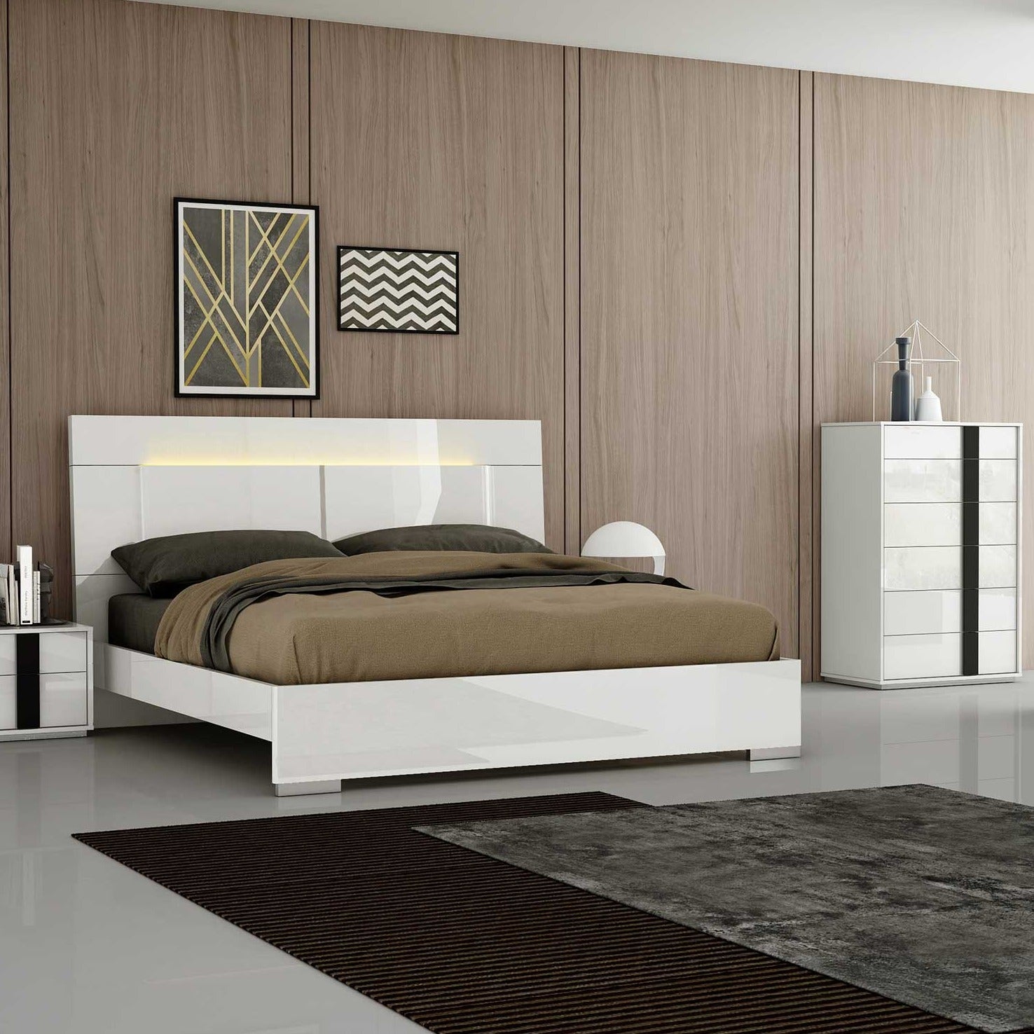 Whiteline Mod - Kimberly Queen Bed BQ1617 - PrimeFair