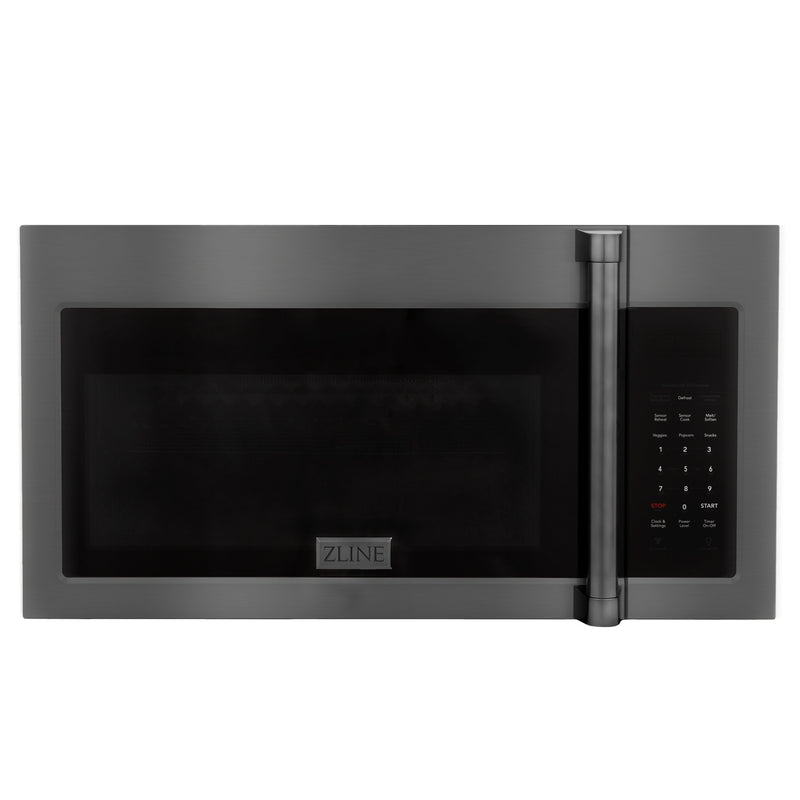 ZLINE 30 in. Black Stainless Steel Over the Range Convection Microwave Oven with Traditional Handle (MWO-OTR-H-BS)