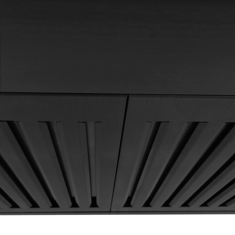 ZLINE Recirculating Wall Mount Range Hood with Charcoal Filters in Black Stainless Steel (BSKBN-CF-24)