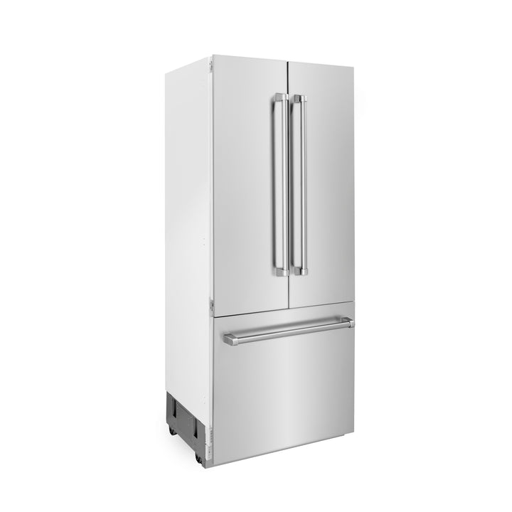 ZLINE 36" 19.6 cu. Ft. Panel Ready Built-In 3-Door French Door Refrigerator with Internal Water and Ice Dispenser (RBIV-36)