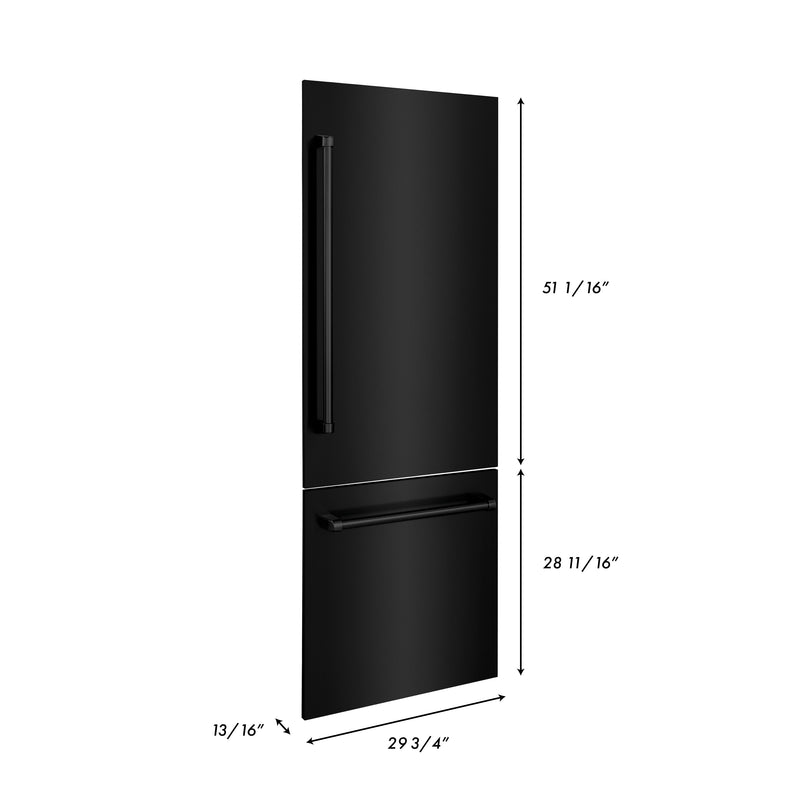 Panels & Handles Only- ZLINE 30 in. Refrigerator Panels in Black Stainless Steel for a 30 in. Built-in Refrigerator (RPBIV-BS-30)