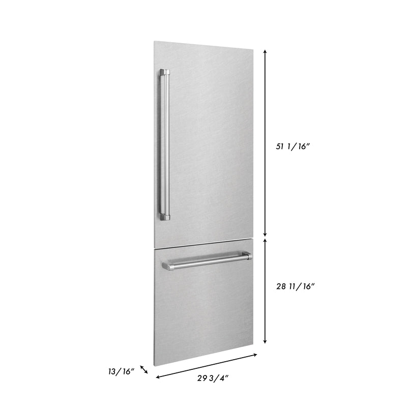 Panels & Handles Only- ZLINE 30 in. Refrigerator Panels in Fingerprint Resistant Stainless Steel for a 30 in. Built-in Refrigerator (RPBIV-SN-30)