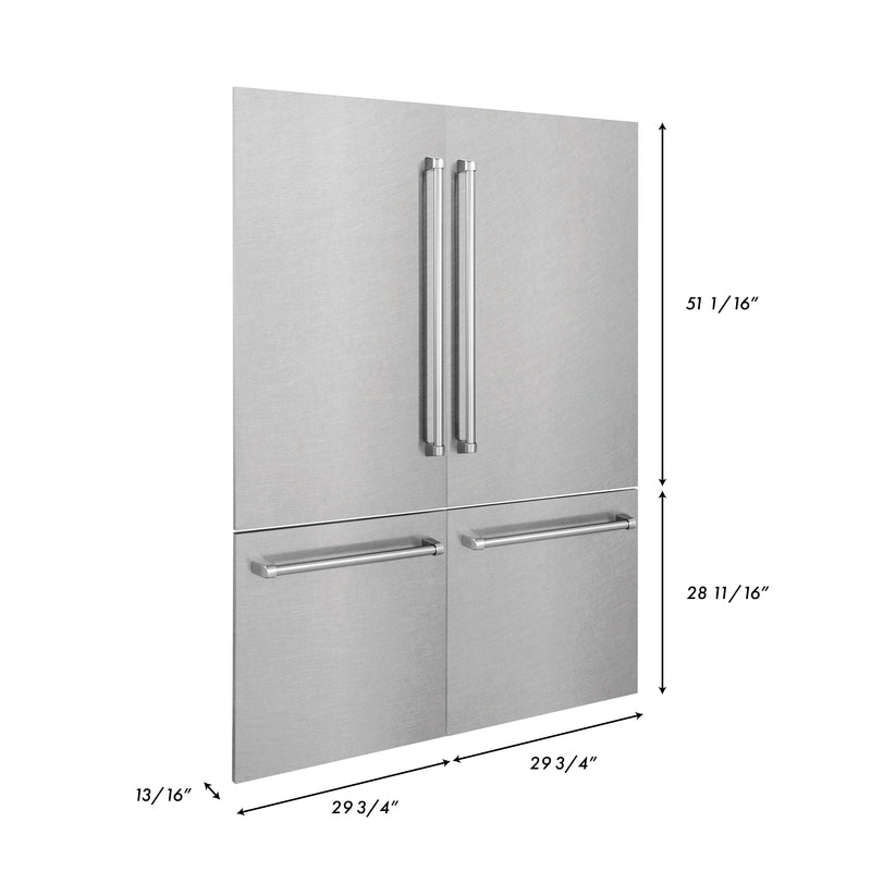 Panels & Handles Only- ZLINE 60 in. Refrigerator Panels in Fingerprint Resistant Stainless Steel for a 60 in. Built-in Refrigerator (RPBIV-SN-60)