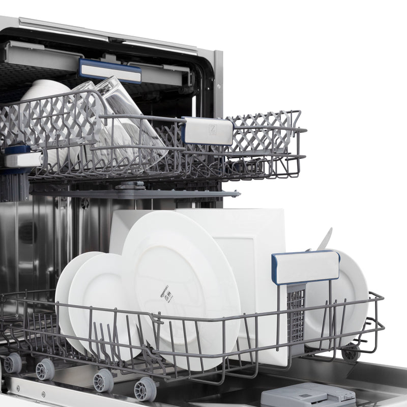 ZLINE 24" Tallac Series 3rd Rack Dishwasher in Custom Panel Ready with Stainless Steel Tub, 51dBa (DWV-24)