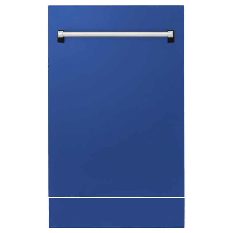 ZLINE 18 in. Tallac Series 3rd Rack Top Control Dishwasher in a Stainless Steel Tub with with Blue Matte Door, 51dBa (DWV-BM-18)