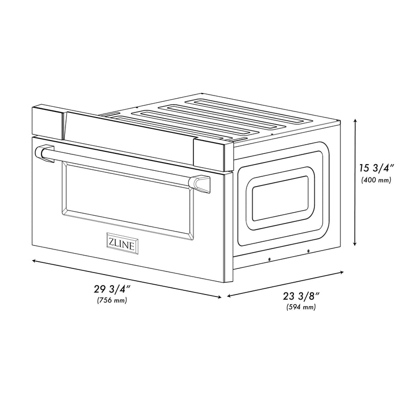 ZLINE 30 in. 1.2 cu. ft. Stainless Steel Built-In Microwave Drawer (MWD-30)