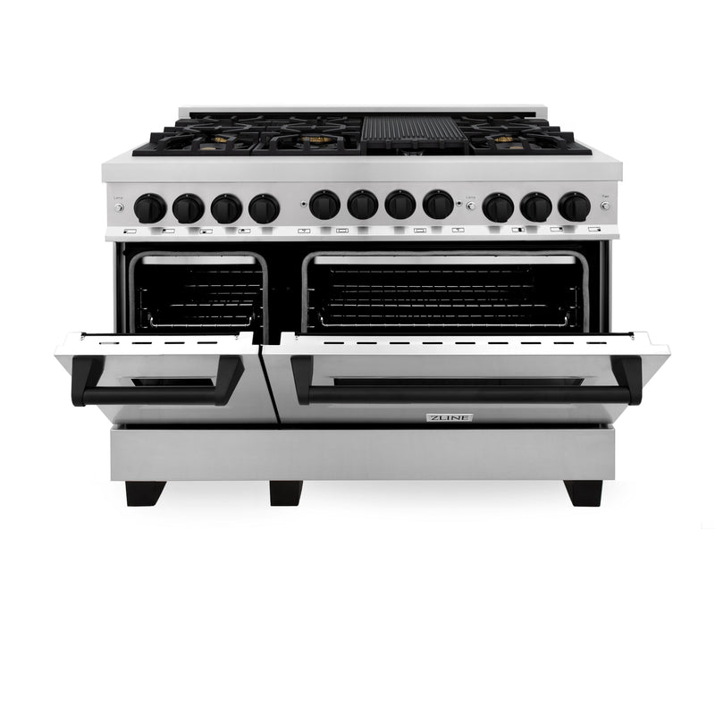 ZLINE Autograph Edition 48 in. 6.0 cu. ft. Range with Gas Stove and Gas Oven in Stainless Steel with Accents (RGZ-48)
